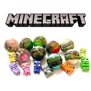 Imagem de Brinquedos Minecraft Pequeno. Lembrancinha para Festa Minecraft. Kit c