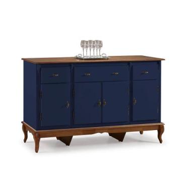 Imagem de Buffet Balcão de Cozinha de Madeira Antique 175 cm com 4 Portas e 3 Ga