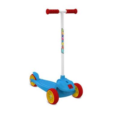 Imagem de Patinete Meu Primeiro Skatenet Azul Menino Aço Carbono Bandeirante