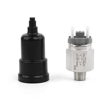 Imagem de SNS Interruptor de pressão pneumático ajustável tipo diafragma rosca macho de 1/8 polegada normalmente aberto QPM11-NO-N1