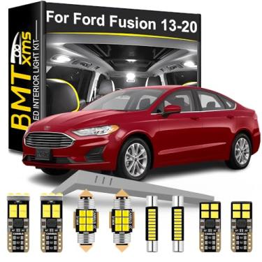 Imagem de BMT xms Kit de luz interior LED de substituição para FORD Fusion 2013 2014 2015 2016 2017 2018 2019 2020, super brilhante 6000K branco