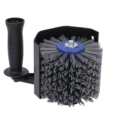 Imagem de Hyuduo Rebarbadora para Ferramenta de Desenho de Fio Rebarbadora Angular Converter Conjunto de Polidor M14 Acessório de Desenho de Fio Portátil Com Alça Leve para Polimento de Metal,