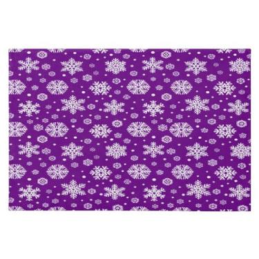 Imagem de Wassud Tapete de porta de flocos de neve 61 x 89 cm, tapete de área lavável antiderrapante com suporte de borracha, tapete macio e macio para sala de estar, quarto, entrada, entrada