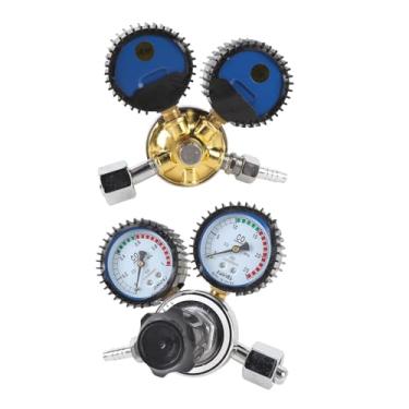 Imagem de aqxreight Regulador de CO2 2 Medidores de Estágio Duplo de Controle Preciso Construção Metálica M16x1 5 G5 / Saída para Saída de Pressão de CO2 para Permitir Regulador de CO2Regulador de CO2Pressão
