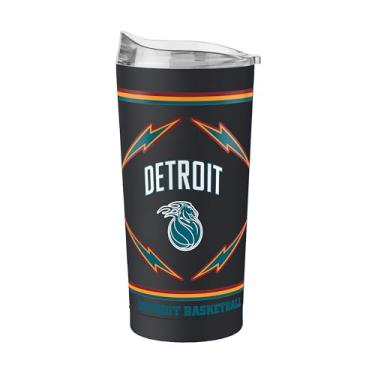 Imagem de FANMATS Copo de aço inoxidável NBA Detroit Pistons City Edition 590 ml – Acabamento em pó de parede dupla isolado e durável - Design City Edition, mantém as bebidas quentes e frias por horas