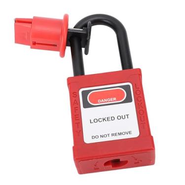 Imagem de Jiawu Cadeado de Segurança à Prova de Impacto de Longa Duração Com Chave para Aplicações Industriais Equipamento Elétrico de Energia de Nylon de Aço Inoxidável 1P