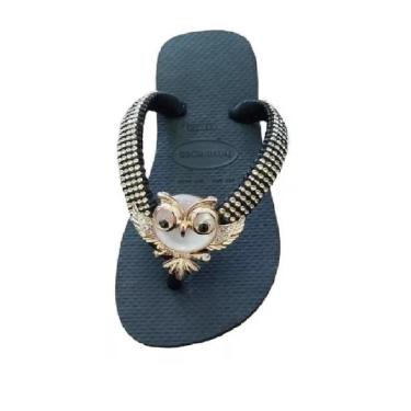 Imagem de Chinelo Havaianas Customizado Coruja Com Strass-Feminino