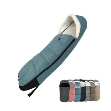 Imagem de Protetor de pé universal para carrinho Babyzen YOYO/YOYO2 e Bugaboo, base de tecido impermeável, fácil de limpar, cobertura de pé quente para carrinhos de bebê (Aqua)