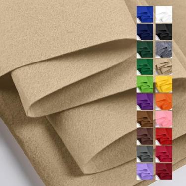 Imagem de Ribreeze Folha de tecido de feltro caramelo 91,4 cm x 91,4 cm (1 jarda quadrada) 1 mm de espessura, perfeita para trabalhos manuais, costura e decoração de patchwork, projetos vendidos pela The Yard