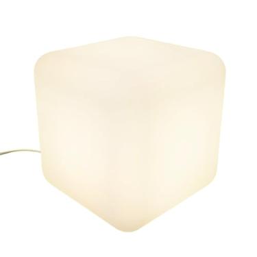 Imagem de Luminária Puff Banco Cubo de Luz Arredondado Mesa de Centro