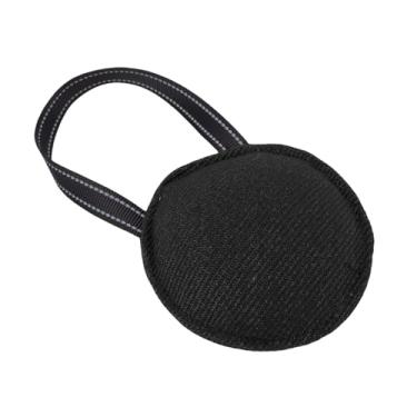 Imagem de GLOGLOW Brinquedo para Rebocador de Cachorro, Travesseiro Reforçado Com Fibra de Algodão e Juta Multicamadas, Ferramenta de Jogo Interativo para Treinamento de Raças Pequenas/médias, Alça (Preto)