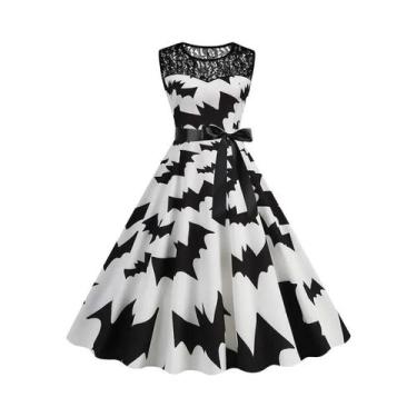 Imagem de Vestido feminino sem mangas de renda Halloween Traje, Carnaval Fancy P