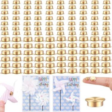 Imagem de 120 peças de mini rolamentos giratórios de metal para artesanato faça você mesmo, cartões de papel, scrapbooking, rotação de 360°, mecanismo giratório suave para fazer joias, decoração de unhas