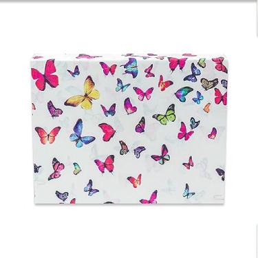 Imagem de Lençol Solteiro De Cima Estampado Percal 180 Fios (Borboletas)
