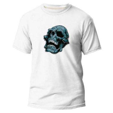 Imagem de Camiseta Básica Algodão Premium Estampa Digital Cranio Verde - Pavesi,