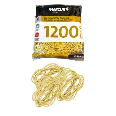 Imagem de Elástico Standard Amarelo com 1200 Und borracha natural 8cm - Mercur