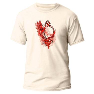 Imagem de  Camiseta Basica Algodão Premium Estampa Digital Passarinho - Pavesi, 