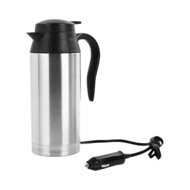 Imagem de Copo Elétrico De Aquecimento Em Aço Inoxidável 750ML 12V 24V Com Plugu