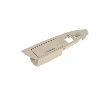 Imagem de Interior do carro porta traseira braço cinzeiro conjunto substituir painel caixa de armazenamento compatível com bmw série 7 f01 f02 730 740 preto bege ostra(Left Oyster)