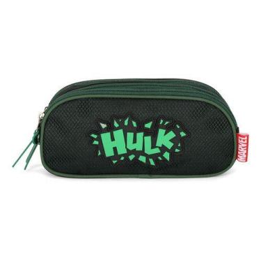Imagem de Estojo Triplo Juvenil Matelassê Original Vingadores - Luxcel, Verde