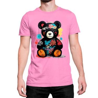Imagem de Camiseta Masculina Personalizado Urso Style Rabisco Ref03 Camisa Algod