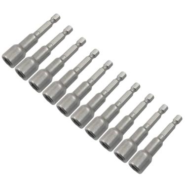 Imagem de Piutouyar 10 conjuntos de brocas magnéticas de porca elétrica, conjunto de brocas de extensão magnética sextavada de 3/8 polegadas, chave de impacto de porca elétrica, 65 mm de comprimento