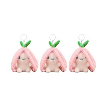 Imagem de Brinquedos De Pelúcia Engraçados Para Crianças Coelho Morango Cenoura 