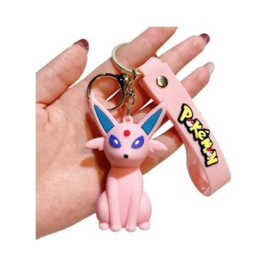 Imagem de Conjunto De Chaveiros Da Família Eevee Pokémon PVC Pokéball Clip Adorá