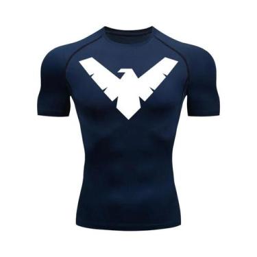 Imagem de Camiseta De Compressão Gráfica De Secagem Rápida Para Homens, Manga Cu