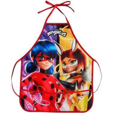 Imagem de Avental Escolar Decorado Miraculous C/BOLSO - Dermiwil
