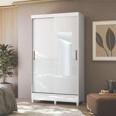 Imagem de Guarda-Roupa Solteiro 2 Portas 2 Gavetas Com Espelho Fit Santos Andirá