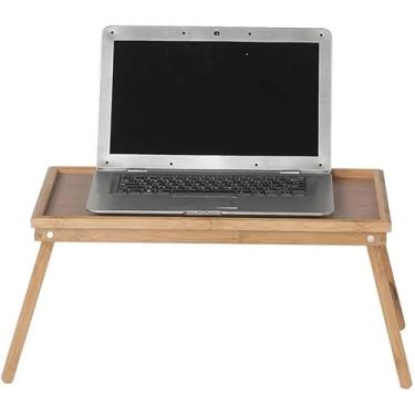 Imagem de Bandeja de cama com pernas dobráveis e bandeja de café da manhã mesa de cama de bambu e bandeja de cama com pernas