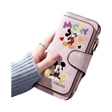 Imagem de Carteira Feminina Mickey Minnie Porta Cartões E Moedas Bolsas Feminina