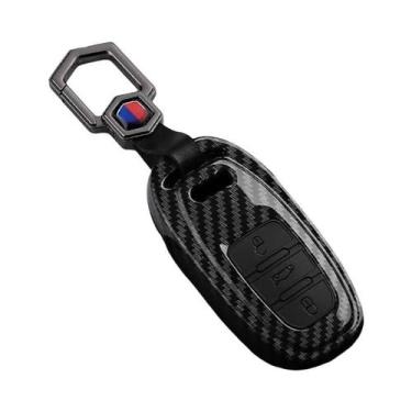Imagem de Capa De Chave De Carro Estilo Fibra De Carbono ABS Para Audi A1 A3 A4 