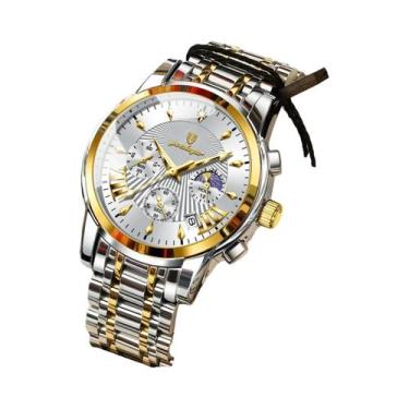 Imagem de Relógio Cronógrafo Masculino À Prova D'Água Com Data Luminosa POEDAGAR