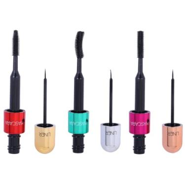 Imagem de Delineador e rímel de longa duração 2 em 1 da Romantic Beauty (conjunto completo (3 peças))