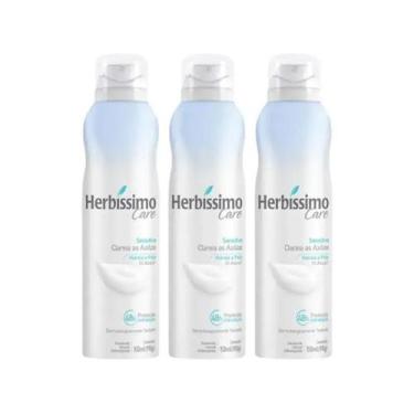 Imagem de Desodorante Aerossol Sensitive 150ml Herbíssimo, 3 unidades