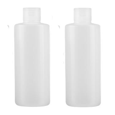 Imagem de VANTOBEST Pacote com 2 frascos macios de plástico transparente de 200 ml com tampas giratórias, recipientes cosméticos recarregáveis vazios para limpeza facial, xampu e loção de gel de banho