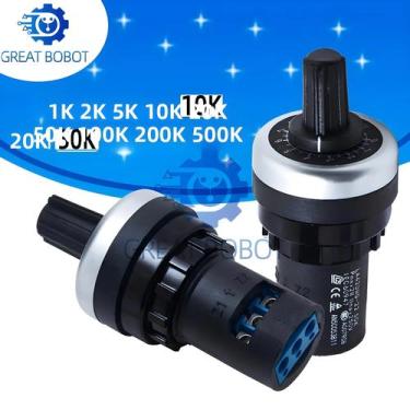 Imagem de Potenciômetro Rotativo De 22mm Com Resistência De 1K a 500K Para Ardui