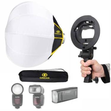 Imagem de Softbox Difusor Balão Chines 30cm com Suporte para Flash Speedlite V1 