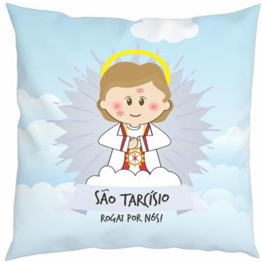 Imagem de Almofada Com Enchimento Oração Santinhos São Tarcísio - Fabrika De Fes