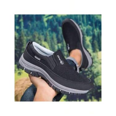 Imagem de Tênis Casual Masculino Antiderrapante Slip-On Sapatilha Outdoor Leve e