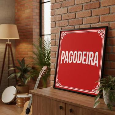 Imagem de Quadro Decorativo Pagodeira 33X33Cm Mold Branca Vidro - Quadros On-Lin