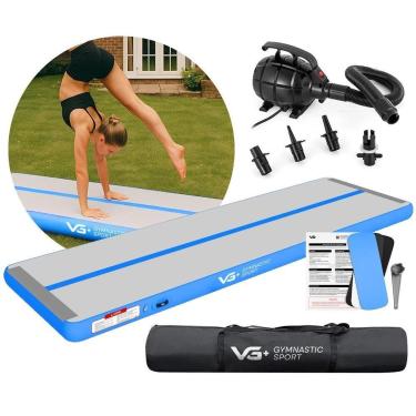 Imagem de Tapete Colchão Ginástica Inflável 4 Metros Com Bomba Elétrica Vg Plus 110V-Unissex