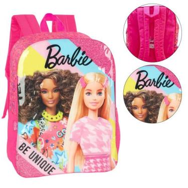 Imagem de Mochila De Costas Infantil Escolar Barbie Be Unique Meninas, Pink