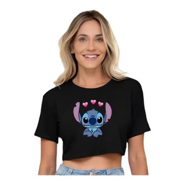 Imagem de Camiseta Feminina Croped Stich Malha Leve Para O Verao - SAPATOWAY, Pr