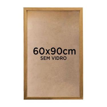 Imagem de Moldura Quadro Caixa 3cm 60x90cm Foto Poster Ilustração Sem Vidro - Vá