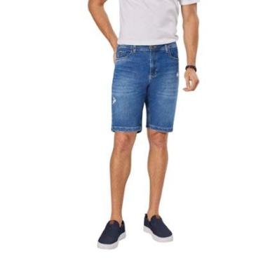 Imagem de Bermuda Casual Pedal Reta Masculina Max Denim Premium 12074 Jeans-Masculino