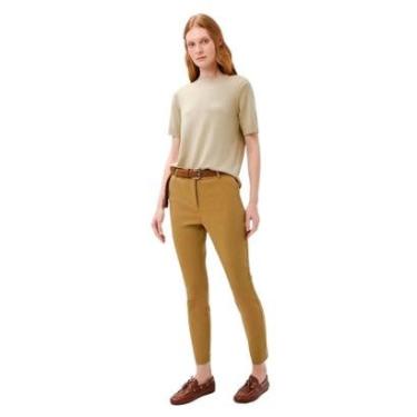 Imagem de Calça Hering Feminina Caqui Cintura Média Em Alfaiataria-Feminino