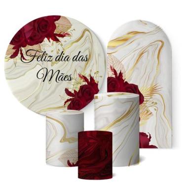 Imagem de Kit Mini Party Romano de Tecido Sublimado Feliz Dia das Mães DIVERSOS 